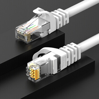 毕亚兹 六类千兆极速网线 25米 无氧铜八芯双绞网络跳线 非屏蔽跳线 CAT6成品电脑路由器连接线 WX2-白色