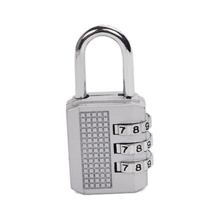 锐赛特（RESET）密码锁RST-071 迷你彩色密码锁挂锁门锁旅行拉杆箱锁健身房锁背包锁 银色