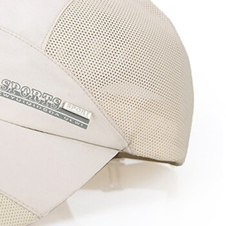 GLO-STORY 棒球帽 休闲薄料运动网帽男女户外鸭舌帽MMZ724036米色