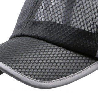 GLO-STORY 棒球帽 透气运动网帽男女款户外鸭舌帽MMZ724037黑色