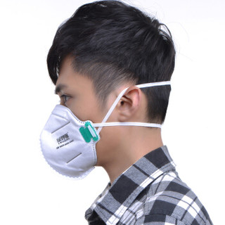 绿之源 绿呼吸N95折叠型防雾霾口罩白色5只/盒 防PM2.5甲醛异味颗粒物粉尘穿戴式净化器
