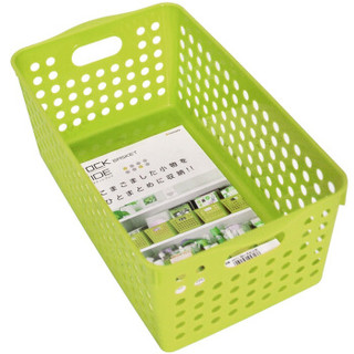 INOMATA stock Basket系列进口厨房零食塑料收纳篮桌面整理筐京东自营凑单 绿色4571G