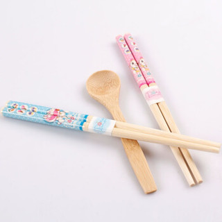 三月三（Mar 3rd）竹筷 哆啦A梦儿童套装（2双筷+1只勺）竹质筷子DH311