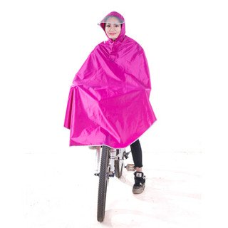 正招（kendo）户外骑行成人自行车雨衣男女式单人雨披加大加厚 Z-1玫红色3XL