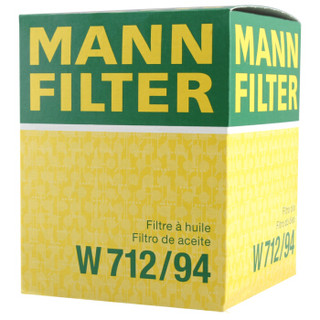 曼牌滤清器 曼牌(MANNFILTER)机油滤清器/机滤/机油滤芯W712/94(尚酷III/新甲壳虫/高尔夫VI/夏朗/奥迪A1/A3/伊比飒)