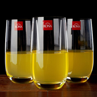 洛娜（RONA）无铅水晶水杯 茶杯 威士忌葡萄酒杯酒具 红酒具套装 六只装 （350ml*6）