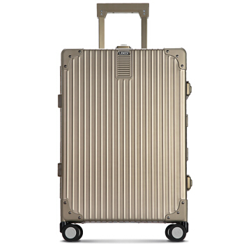 利马赫 铝镁合金 万向飞机轮旅行箱 香槟色 24英寸