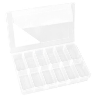 拓为（Tactix） 320007  12格塑料零件盒 透明塑料储藏收纳整理元件配件工具箱
