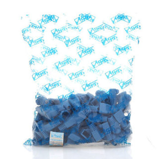 三堡（SANBAO）HS-008BL 蓝色水晶头护套 网线头护套 网线胶套 100个/袋