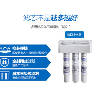 怡可飘（Ecopure）RO-75X纯水机RO反渗透净水器家用净水机 厨房自来水过滤器直饮机