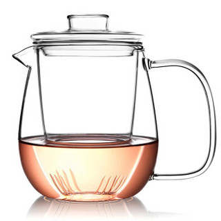 heisou 650ml茶壶套装居家用办公男女耐热玻璃过滤透明隔热茶具（一壶6杯）KT006