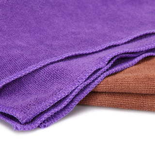 车之吻 大号2条装 细纤维擦车洗车毛巾 加厚型(160CM*60CM) 咖色/紫色