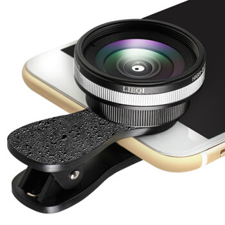 猎奇（LIEQI) 手机镜头 无畸变广角+微距套装 拍照神器 苹果华为自拍照相外置摄像头 LQ-033 黑银色