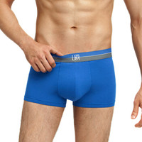 UM25 男士内裤U莫时尚50S莫代尔宽腰边中腰平角裤 精灵蓝 170/S UM23AF1 (蓝色、170/S、平角裤、莫代尔)