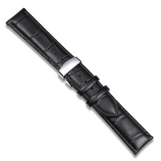 积优JEAYOU 真皮表带男手表配件 小牛皮手表带适用于卡西欧dw浪琴美度天梭19GZPT04
