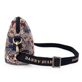 DANNY BEAR 丹尼熊 国旗熊系列女式斜挎包休闲单肩包DBKA165065-175迷彩红配黑色