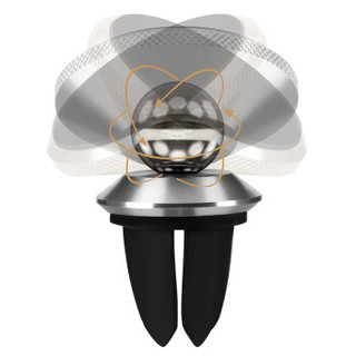 宜客莱 ECOLA多功能手机支架磁性磁吸/便携车载/桌面/玻璃黏贴360度旋转适用苹果三星小米华为手机 H2SV银色