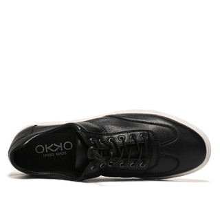 OKKO 男士运动时尚休闲鞋韩版小白鞋白色潮鞋板鞋 8765 黑色 42码