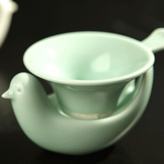 恒福 陶瓷茶具配件定窑青瓷茶漏过滤茶器秘色釉