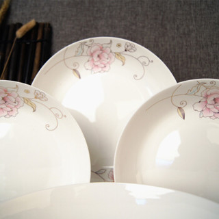 丰竹（bamboo）欧式古典骨瓷餐具套装28头家用陶瓷碗盘碟套装礼品礼盒 逸香
