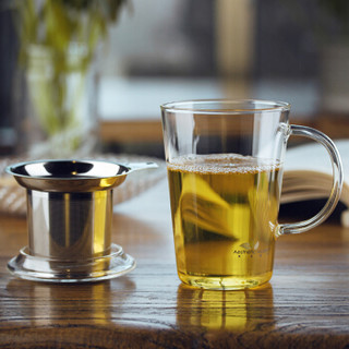 奇高玻璃茶杯耐热玻璃带过滤茶漏耐热玻璃泡茶杯 CK-107A