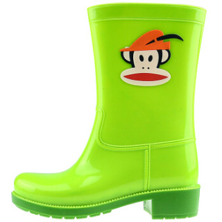 商品paulfrank 大嘴猴雨鞋时尚雨靴中筒彩色水鞋 pf1011 绿色 39码