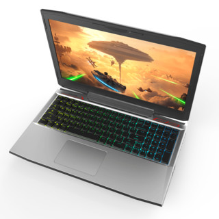 火影 金钢 T6 设计师高清游戏笔记本电脑手提4k屏 (银色、15.6英寸、i7-8750H、1TB、8GB、6GB)