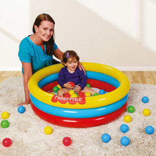 Bestway 费雪（Fisher Price）儿童充气海洋球池婴儿玩具戏水池91x25cm波波球池93501