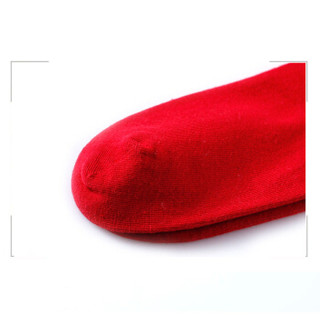 圣大保罗 男士喜庆红棉袜刺绣款 男式休闲棉袜2双装PS-5757红色 均码
