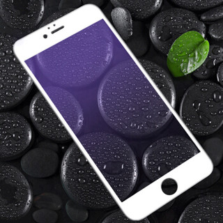 Smorss 苹果6sPlus/6Plus全屏钢化膜 iPhone6sPlus/6Plus钢化膜3D碳纤维软边 白色