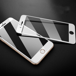 邦克仕(Benks)苹果iPhone6s Plus全屏钢化膜 不碎边 3D曲面全屏覆盖钢化膜 6 plus高清手机保护膜 白色