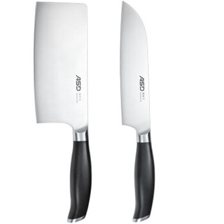 爱仕达 酷锐二件套刀 不锈钢厨房刀铲组合 含厨师刀切片刀 RDG02K1WG