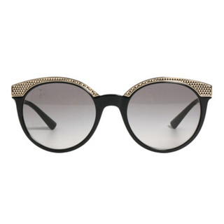 VERSACE 范思哲 女款黑色镜框金色镜腿灰色渐变镜片眼镜太阳眼镜 MOD.4330 GB1/11