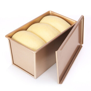 学厨 chefmade WK9088 烘焙模具金色不粘低糖吐司盒节能吐司盒带滑盖不粘土司盒面包模工具