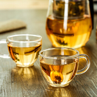 常生源 整套玻璃茶具 耐热防爆功夫茶具 玻璃茶壶 玻璃杯 一壶两杯 玲珑胖套组