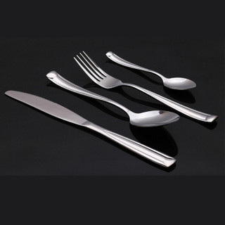 美厨（maxcook）不锈钢刀叉勺餐具四件套 西餐餐具 简约系列 MCGC-160 加厚 防烫 耐摔