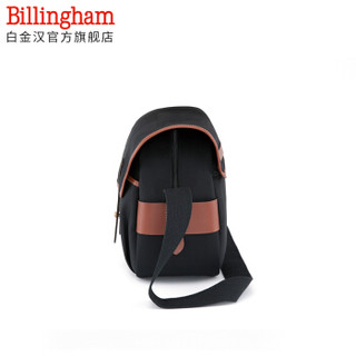 白金汉（Billingham）S4系列 男女通用单肩摄影包 一机三镜（黑色/褐色皮边 帆布款）