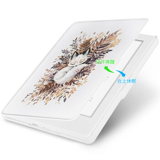 柏图 适配Kindle 558版保护套/壳 彩绘系列 全新Kindle电子书休眠皮套 白色-丛林睡狐