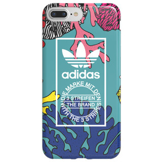 adidas（阿迪达斯） 苹果iPhone7P\8 Plus手机壳 海洋蓝创意清新款 时尚男女通用 TPU防摔软壳保护套