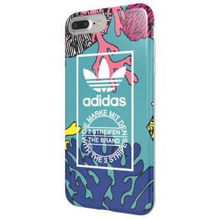 adidas（阿迪达斯） 苹果iPhone7P\8 Plus手机壳 海洋蓝创意清新款 时尚男女通用 TPU防摔软壳保护套