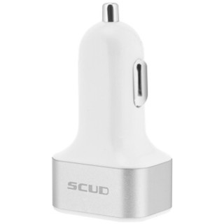 飞毛腿（SCUD） SC-C303 三USB输出 车载充电器 独立2.1A最大3.1A输出 银色