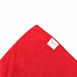 车之吻 1条装擦车毛巾 磨绒加厚型60CM*40CM 多用途细纤维毛巾 红色
