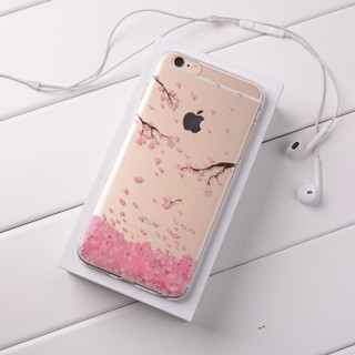 派滋 苹果iphone6sPlus手机壳 6plus保护外壳水钻樱花5.5英寸