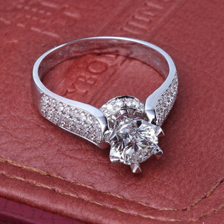 一搏千金（YBQJ）BG007 18K金共100分DE色求订结婚 钻石戒指 钻戒 钻石女戒