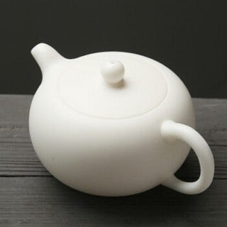 苏氏陶瓷茶壶中国白圆珠陶瓷功夫茶具泡茶壶（亚光）