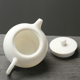 苏氏陶瓷茶壶中国白圆珠陶瓷功夫茶具泡茶壶（亚光）