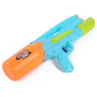 爸爸妈妈（babamama）儿童水枪玩具 夏天户外沙滩戏水 高压喷射39厘米中号抽拉式水枪 B2008 蓝色