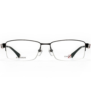 CHARMANT/夏蒙眼镜框 男士Z钛金属商务近视半框眼镜架 ZT19836-BK-56mm 黑色