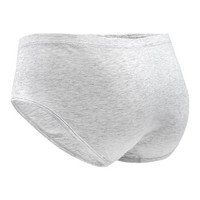 UM25 U棉系列男士中腰三角内裤棉质轻薄松紧带包腰边 理石灰 175 UM22AB1 (灰色、175、三角裤、棉质)