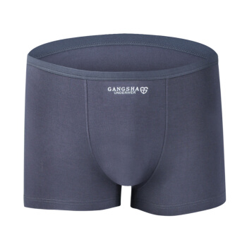 GANGSHA 港莎 男式内裤再生纤维素纤维纯色平角裤 4条装 D1761 四色 XL (黑色、XL、平角裤、再生纤维)